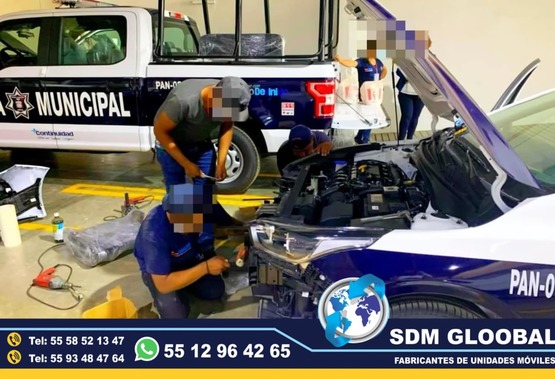 Conversion y Equipamiento de Patrullas nuevas equipadas, Fabricacion y venta de unidades moviles para seguridad publica, privada, rescate, salvamento. SDM Global Mexico somos una empresa líder en el Equipamiento de Patrullas asi como de unidades moviles de rescate, salvamento, proximidad, primer respodiente, equipo tactito, anti motin, fuerzas especiales, semi remolques con personal altamente capasitado para su fabricacion, Roll bar, Tumbaburros, Burrera, Banca central, Defensa trasera, Lona, Rotulacion, Pintura, Torreta de leds, sirena, bocina, codigos, estrobos, luces, etc. somos fabricantes.El término auto o moto Patrulla es utilizado para Patrullar un área concreta asignada. ​ Su función primaria es servir de apoyo a los oficiales de Policía en sus tareas diarias como rondines y traslado de delincuentes. somos fabricantes de unidades moviles especiales.Somos una Empresa Mexicana líder en el Mercado con años de experiencia, especialistas en el Equipamiento de Patrullas Equipadas Cajas y Remolques Unidades Moviles Especiales de Seguridad, Rescate, Salvamento, Salud, Comunicacion, Higine, etc.,Somos fabribricantes directos, distribuidores en todo Mexico, comunicate y te atenderemos personalmente. 