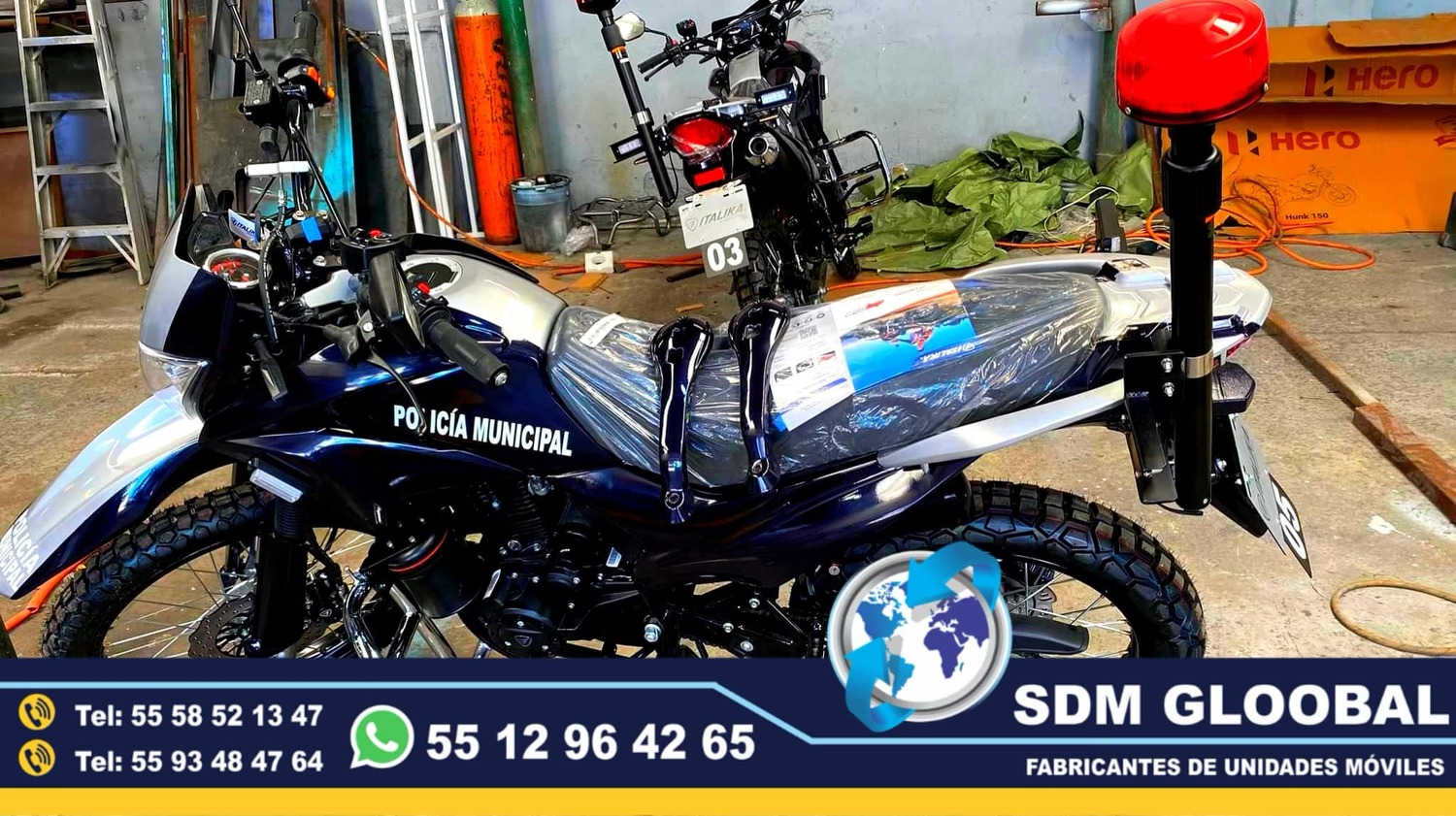 Equipo Venta Fabricacion Conversion y Equipamiento de MotoPatrullas cuatrimotos bicicletas<br>
