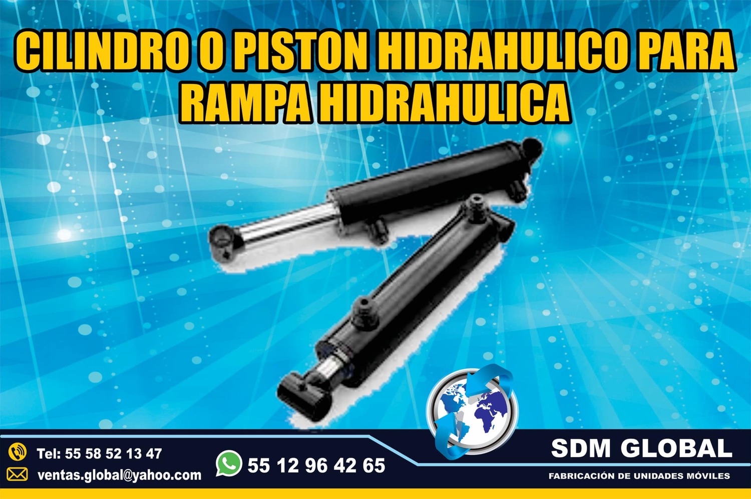 Vente de Pistones hidrahulicos para Rampas Hidrahulicas<br>