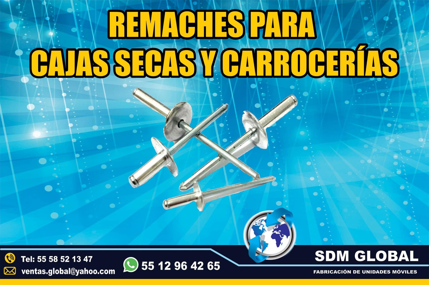 Remaches para cajas secas y uniades moviles<br>