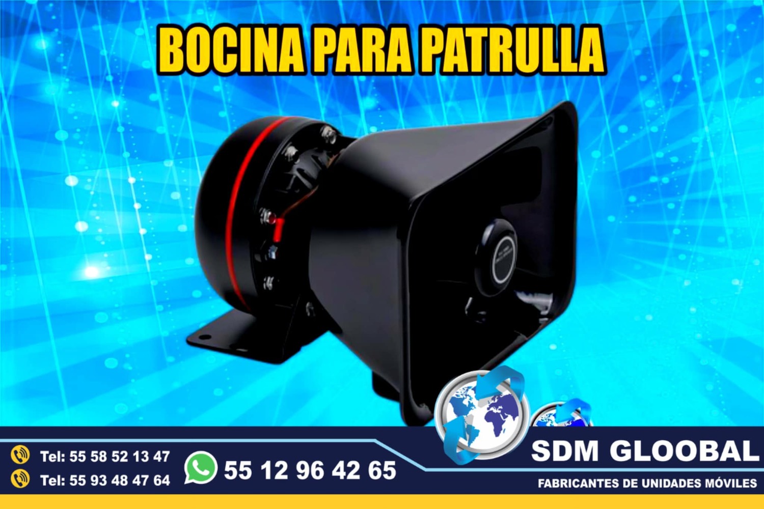 Venta de Bocina para moto patrullas pick up sedan escolta, ministerial, ficalia, auxiliares<br>