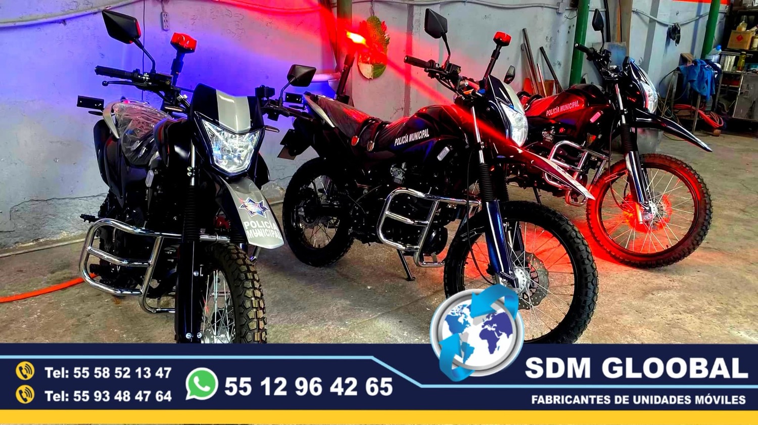 Equipo Venta Fabricacion Conversion y Equipamiento de MotoPatrullas cuatrimotos bicicletas<br>