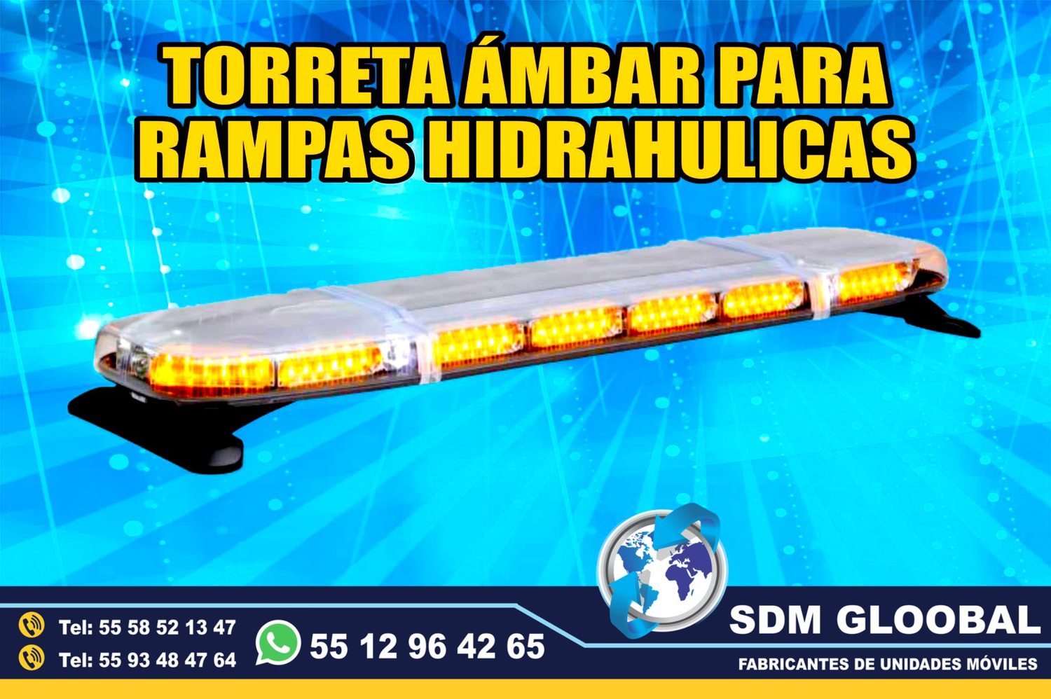 Venta de torreta de leds ambar para Rampas Hidraulicas de carga<br>