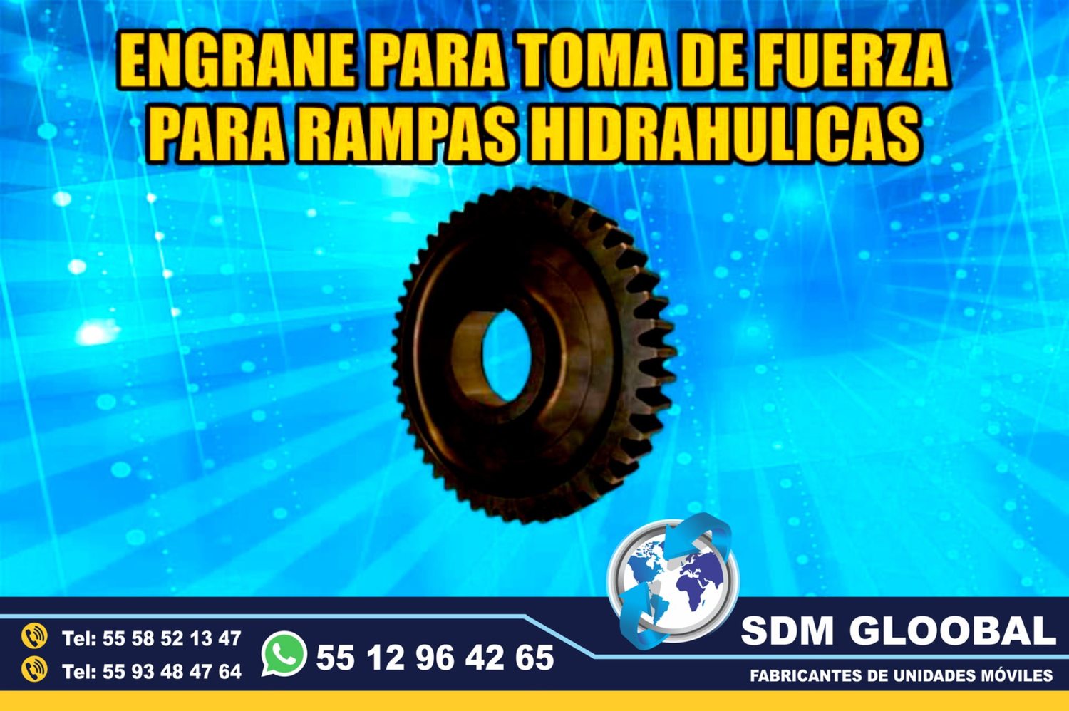 Venta de Engrane para toma de fuerza Rampas Hidraulicas<br>