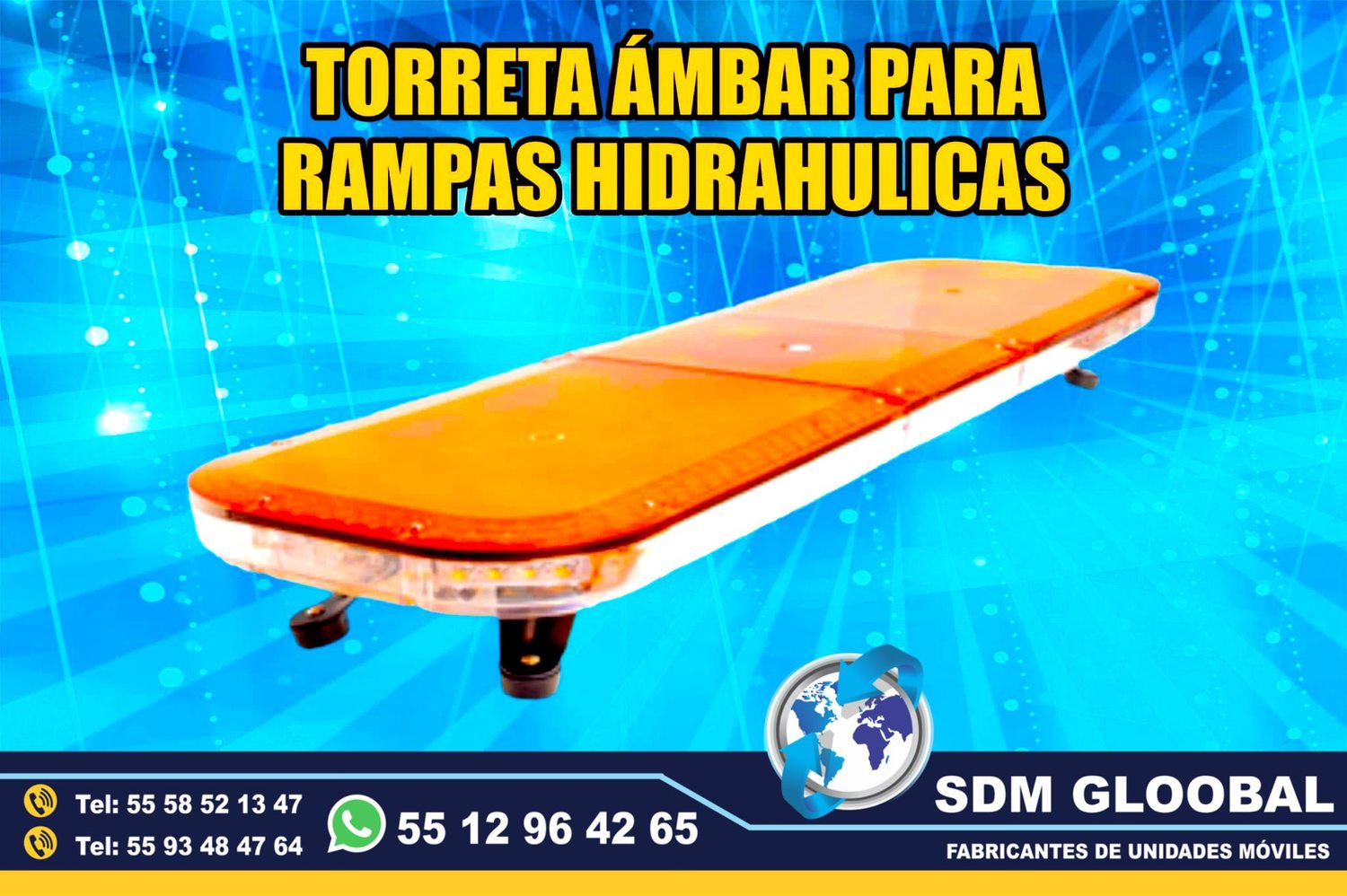Venta de torreta de leds ambar para Rampas Hidraulicas de carga<br>