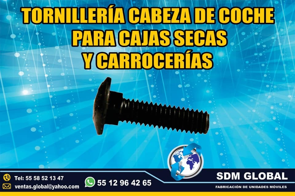 Tornillos para carrocerias y cajas secas plataformas remolques<br>