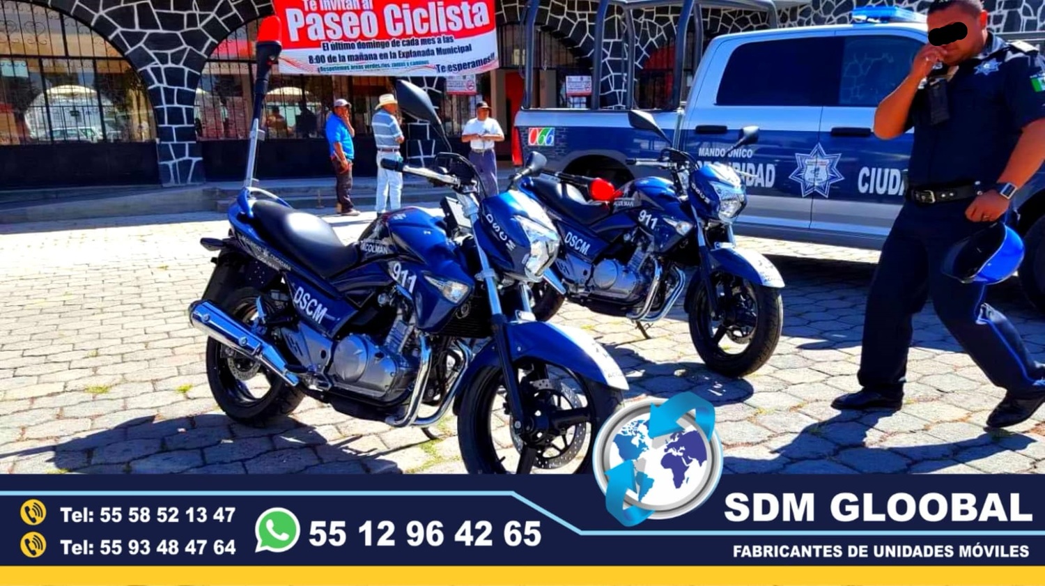 Equipo Venta Fabricacion Conversion y Equipamiento de MotoPatrullas cuatrimotos bicicletas<br>
