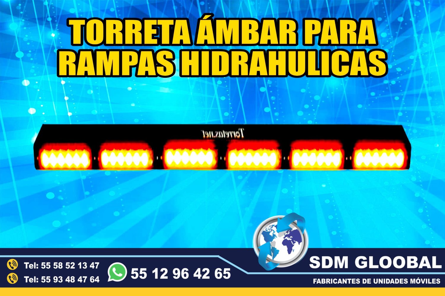 Venta de torreta de leds ambar para Rampas Hidraulicas de carga<br>