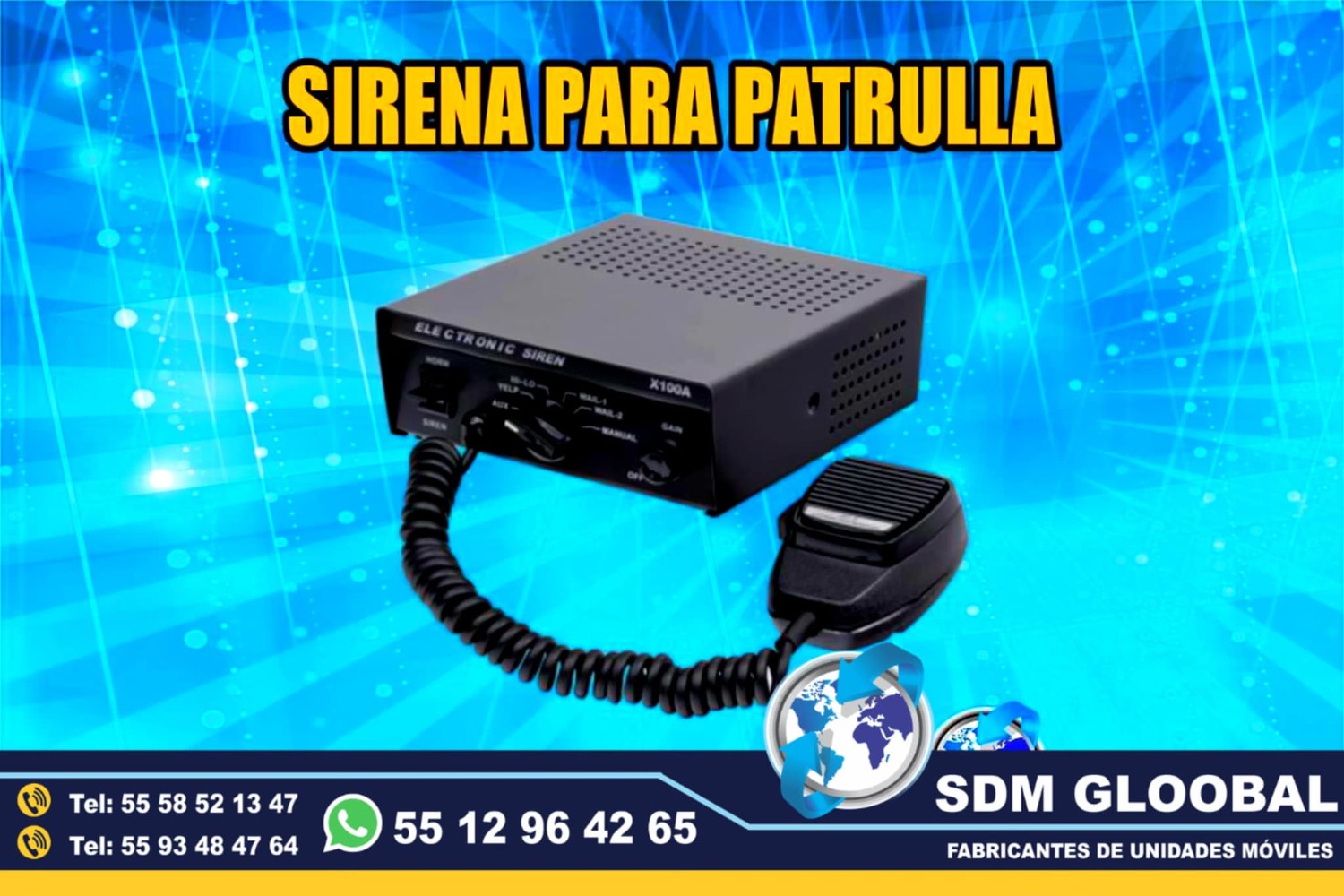 Venta de Sirena para moto patrullas pick up sedan escolta, ministerial, ficalia, auxiliares<br>