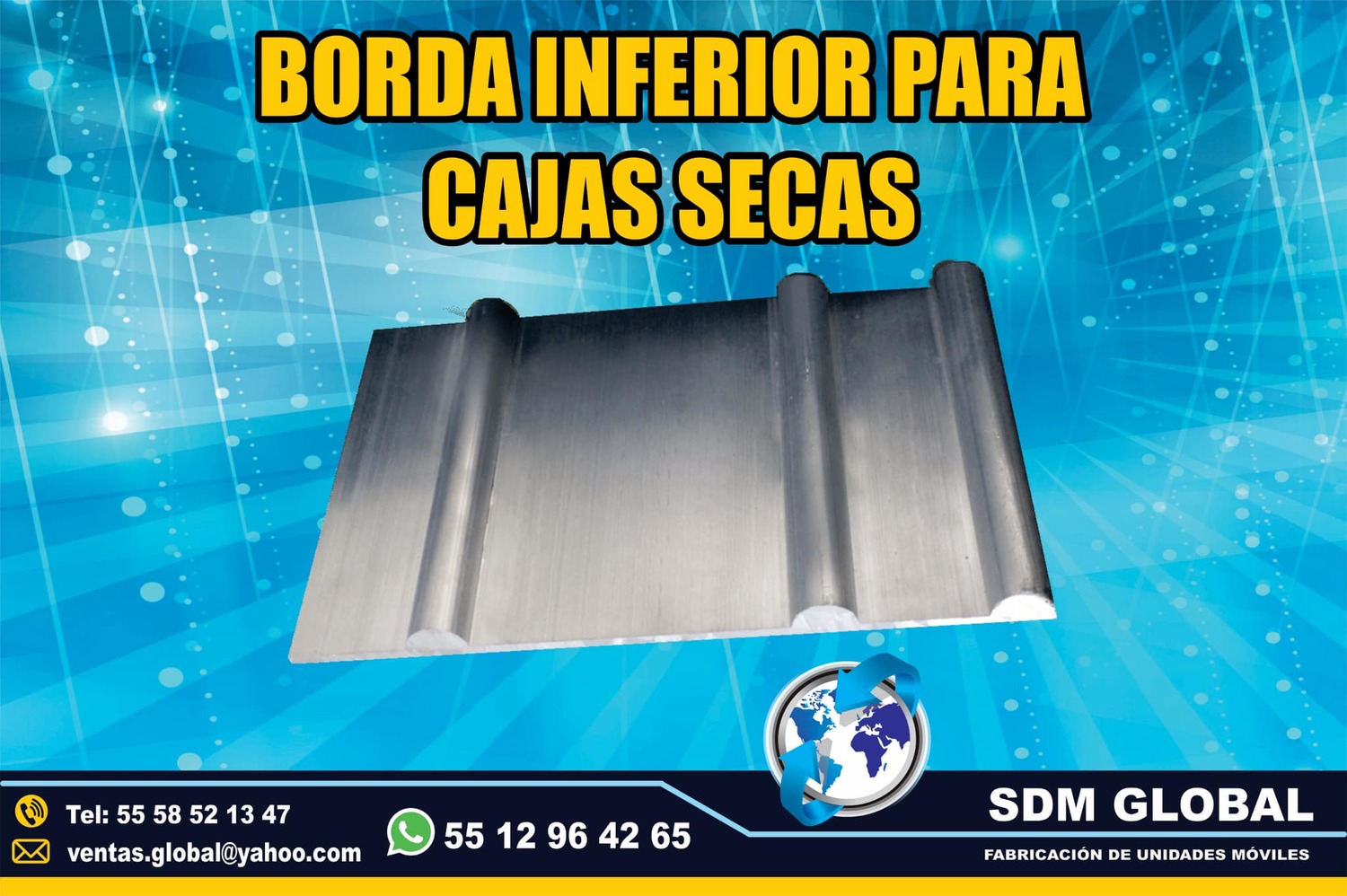 Borda para carrocerias y cajas secas plataformas remolques<br>