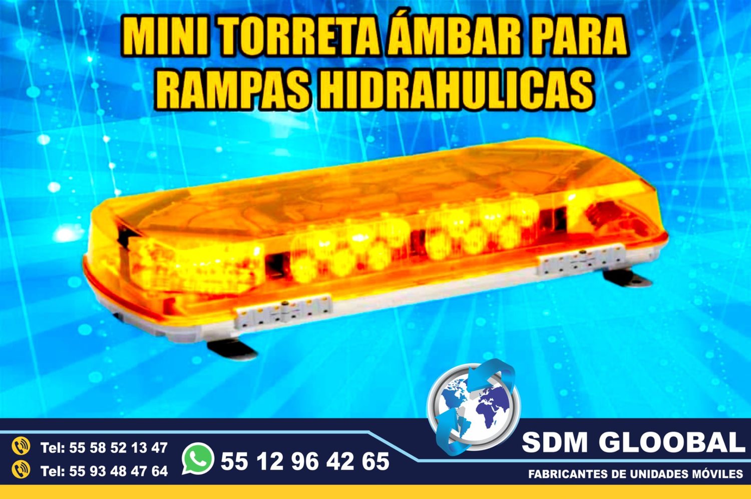 Venta de Mini torreta ambar para Rampas Hidraulicas de carga  <br>