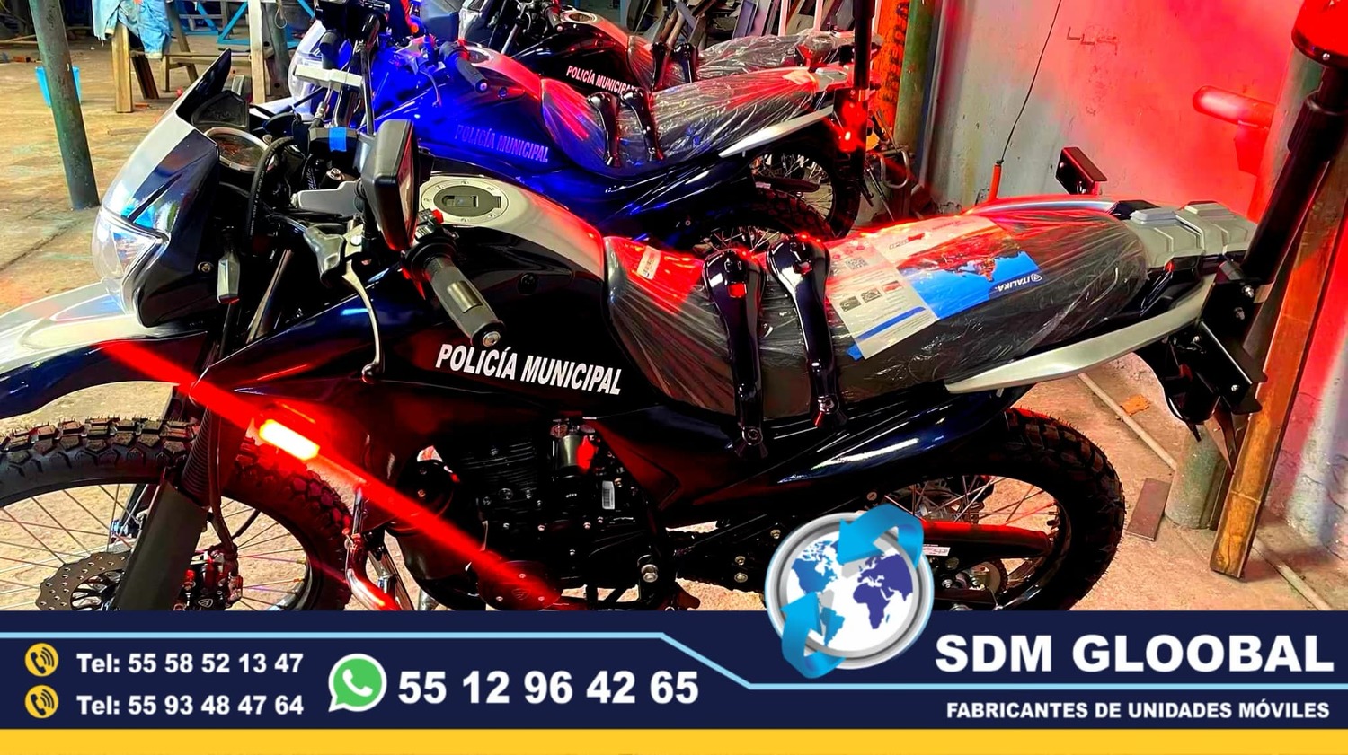 Equipo Venta Fabricacion Conversion y Equipamiento de MotoPatrullas cuatrimotos bicicletas<br>