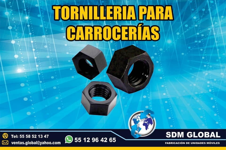 Tornillos para carrocerias y cajas secas plataformas remolques  <br>