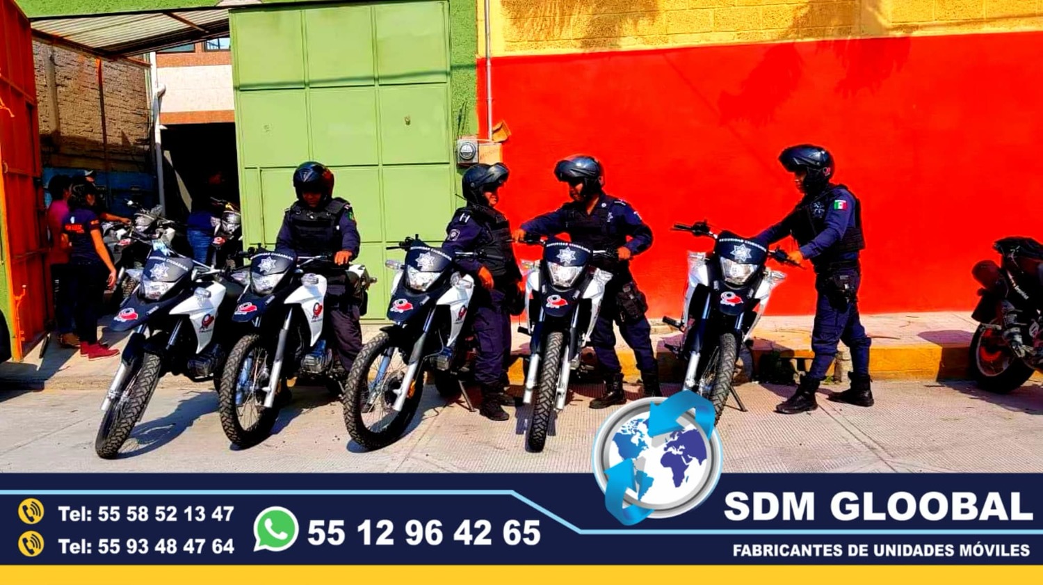 Equipo Venta Fabricacion Conversion y Equipamiento de MotoPatrullas cuatrimotos bicicletas<br>