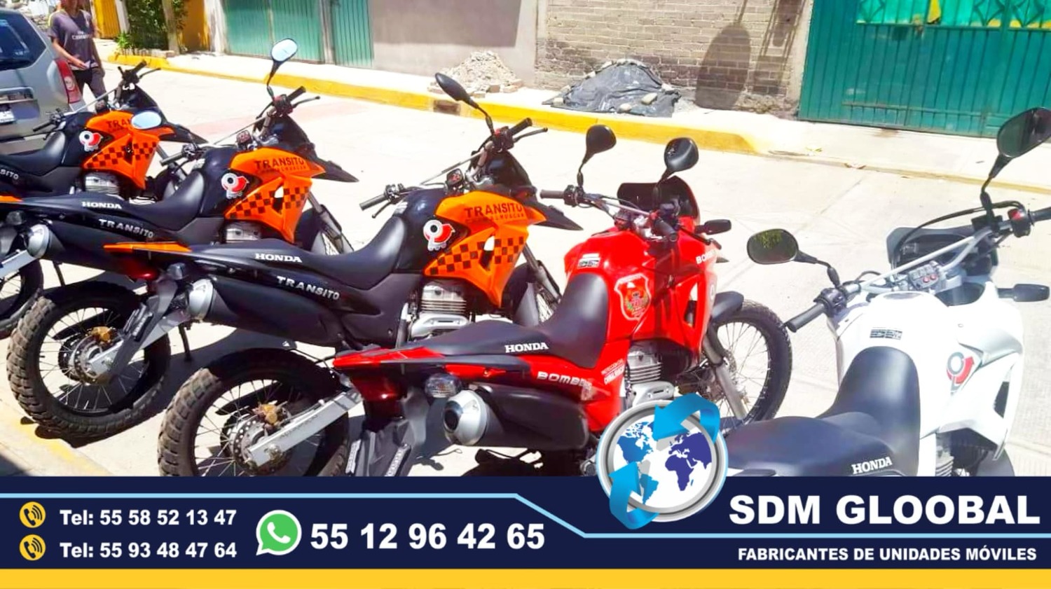 Equipo Venta Fabricacion Conversion y Equipamiento de MotoPatrullas cuatrimotos bicicletas<br>