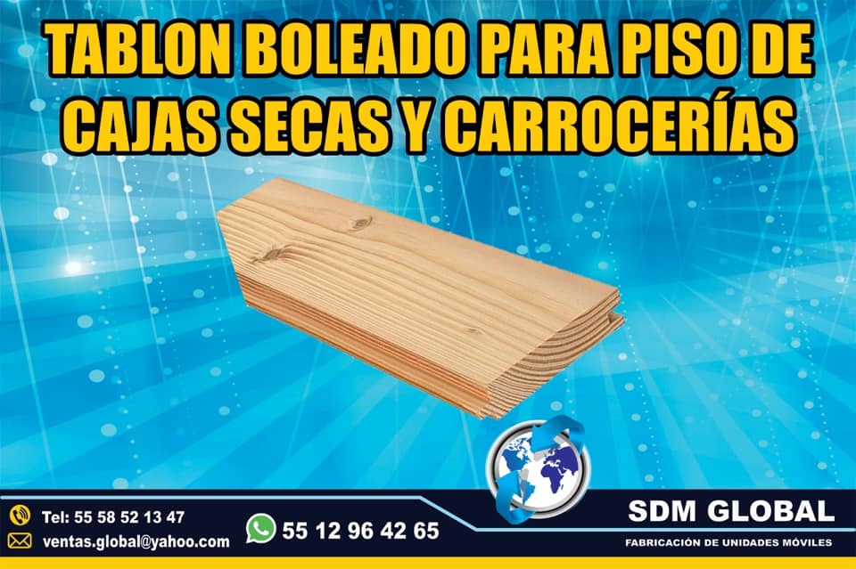 Piso de tablon para carrocerias y cajas secas plataformas remolques<br>