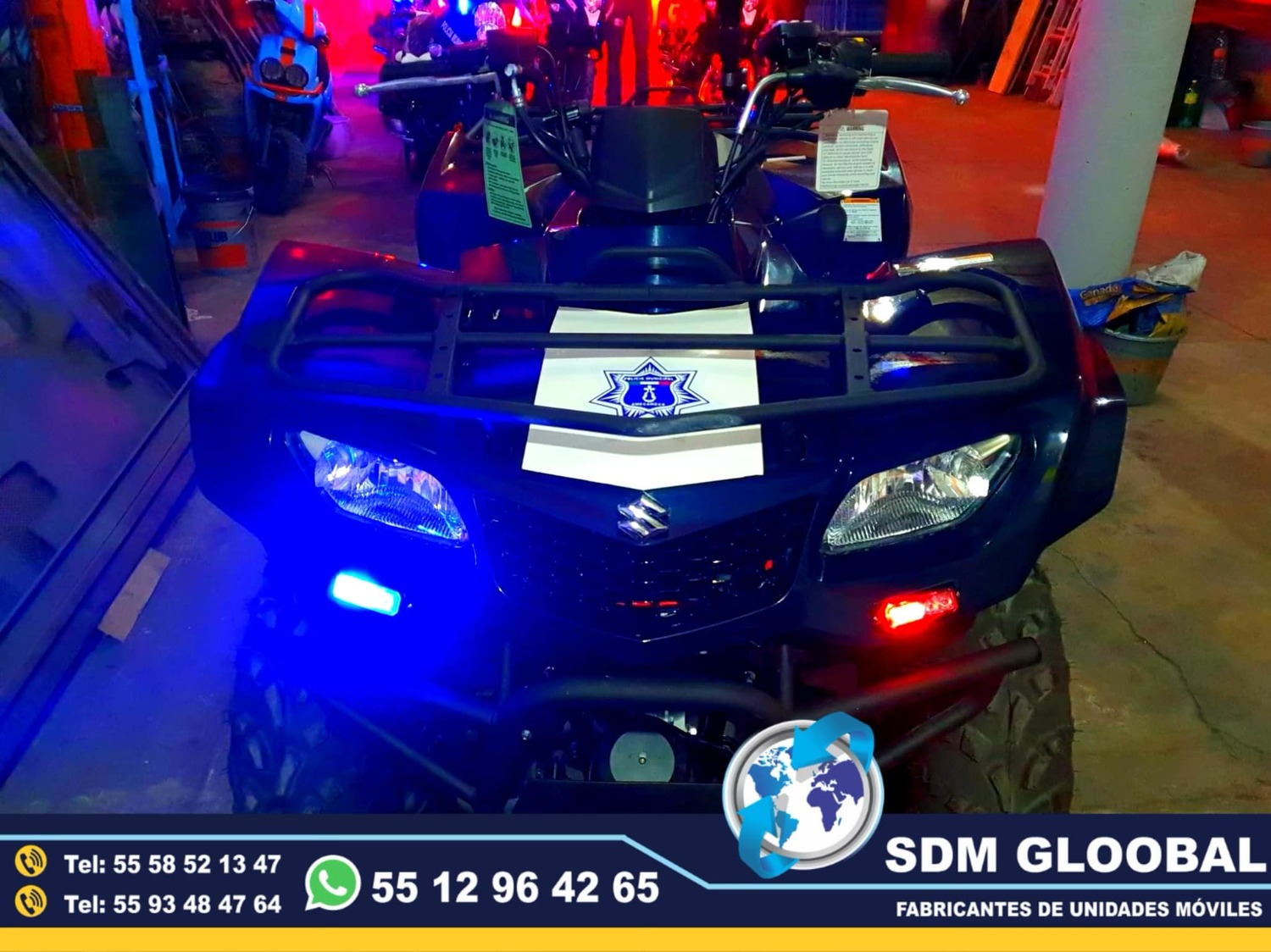 Equipo Venta Fabricacion Conversion y Equipamiento de MotoPatrullas cuatrimotos bicicletas<br>