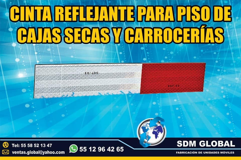 Vente de Cinta reflejante para compactadores Rampas Hidrahulicas  <br>