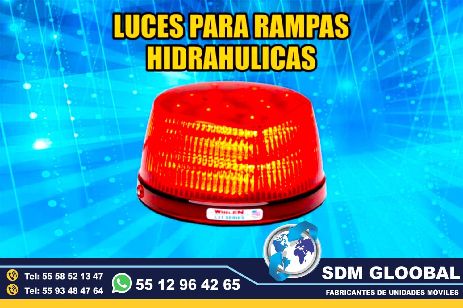 Venta de Mini torreta ambar para Rampas Hidraulicas de carga  <br>