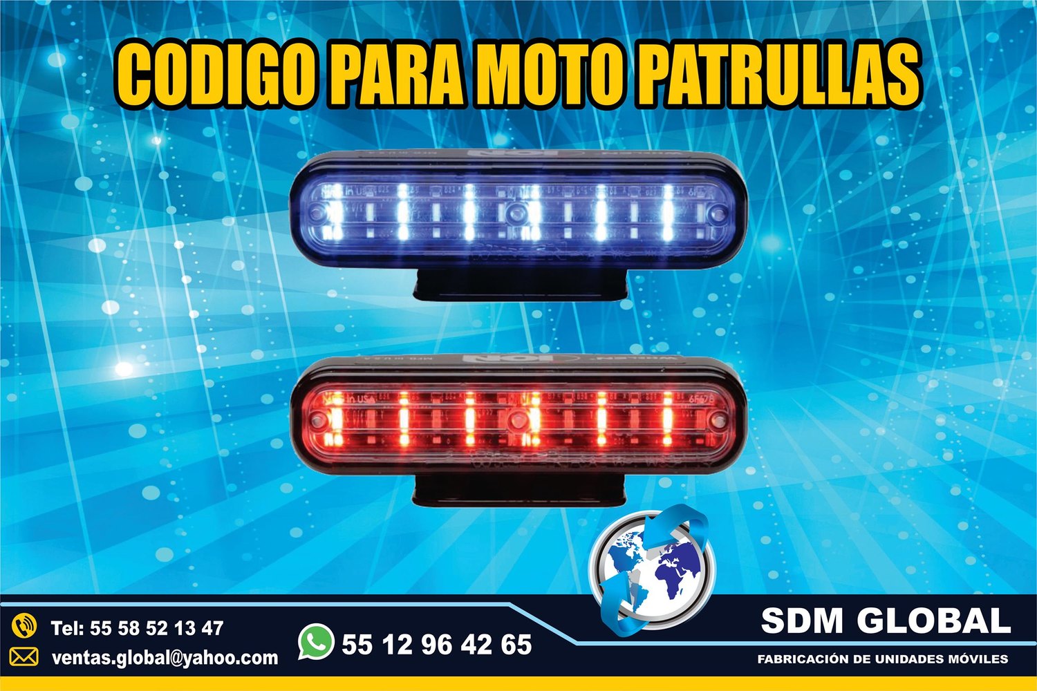 Venta Instalacion configuracion de Luces para Moto Patrullas <br>