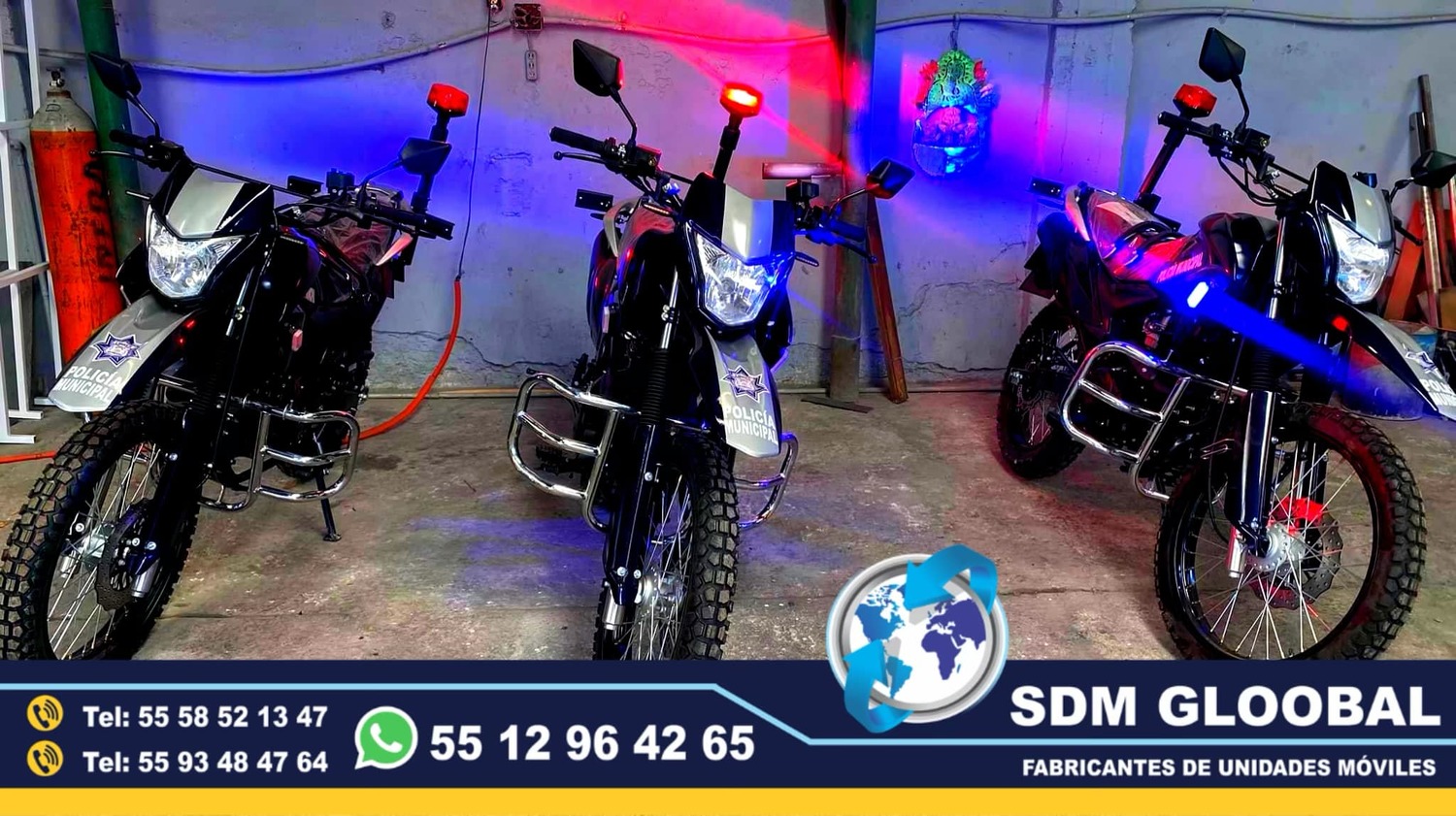 Equipo Venta Fabricacion Conversion y Equipamiento de MotoPatrullas cuatrimotos bicicletas<br>
