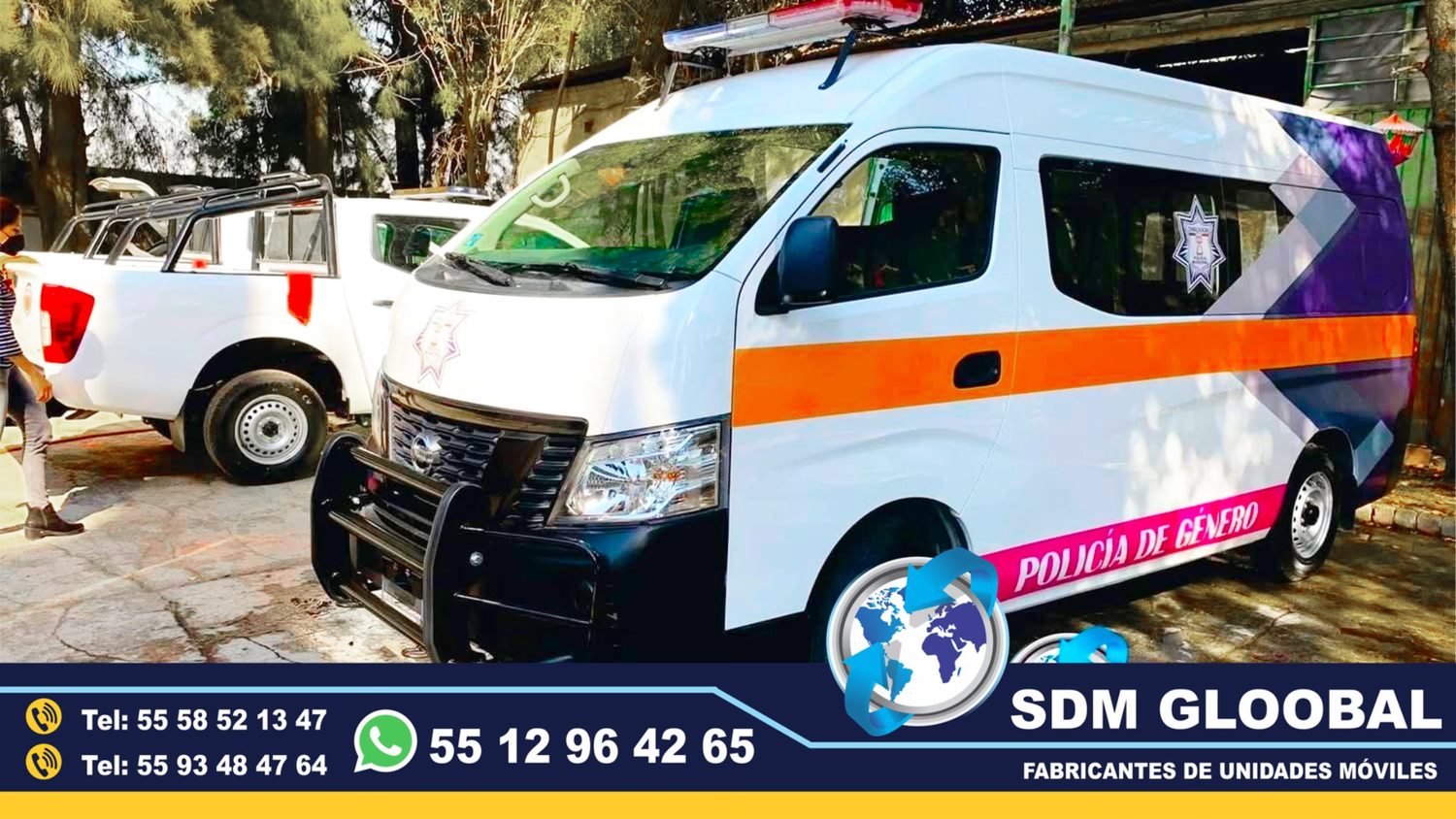 Fabricacion de Unidad Movil de Policia de Genero rosa violeta<br>