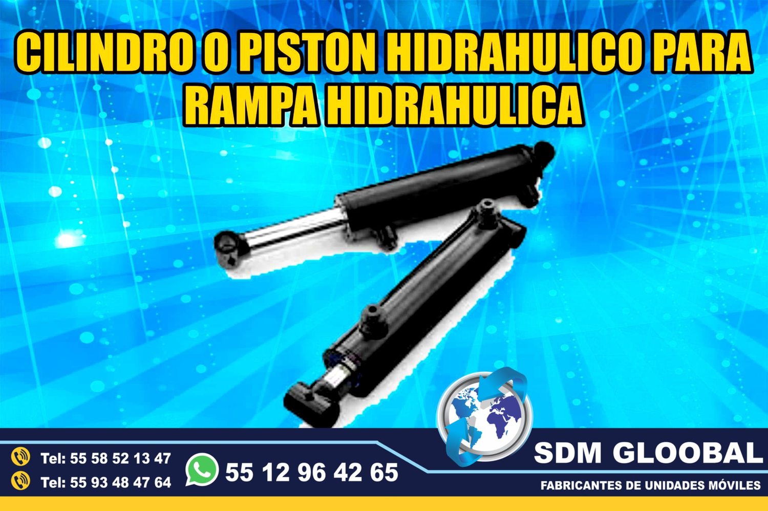 Venta de Pistones hidraulicos para Rampas Hidraulicas de carga<br>