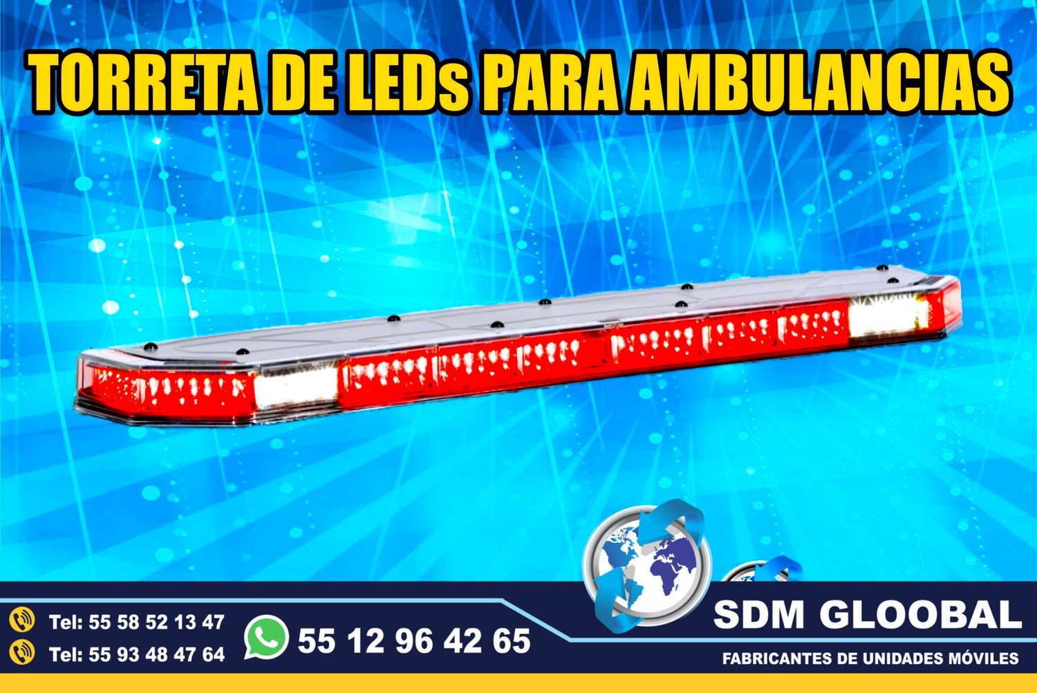 Venta e Instalacion de Luces Perimetrales Auxiliares Emergemcia para Ambulancias de Traslado<br>