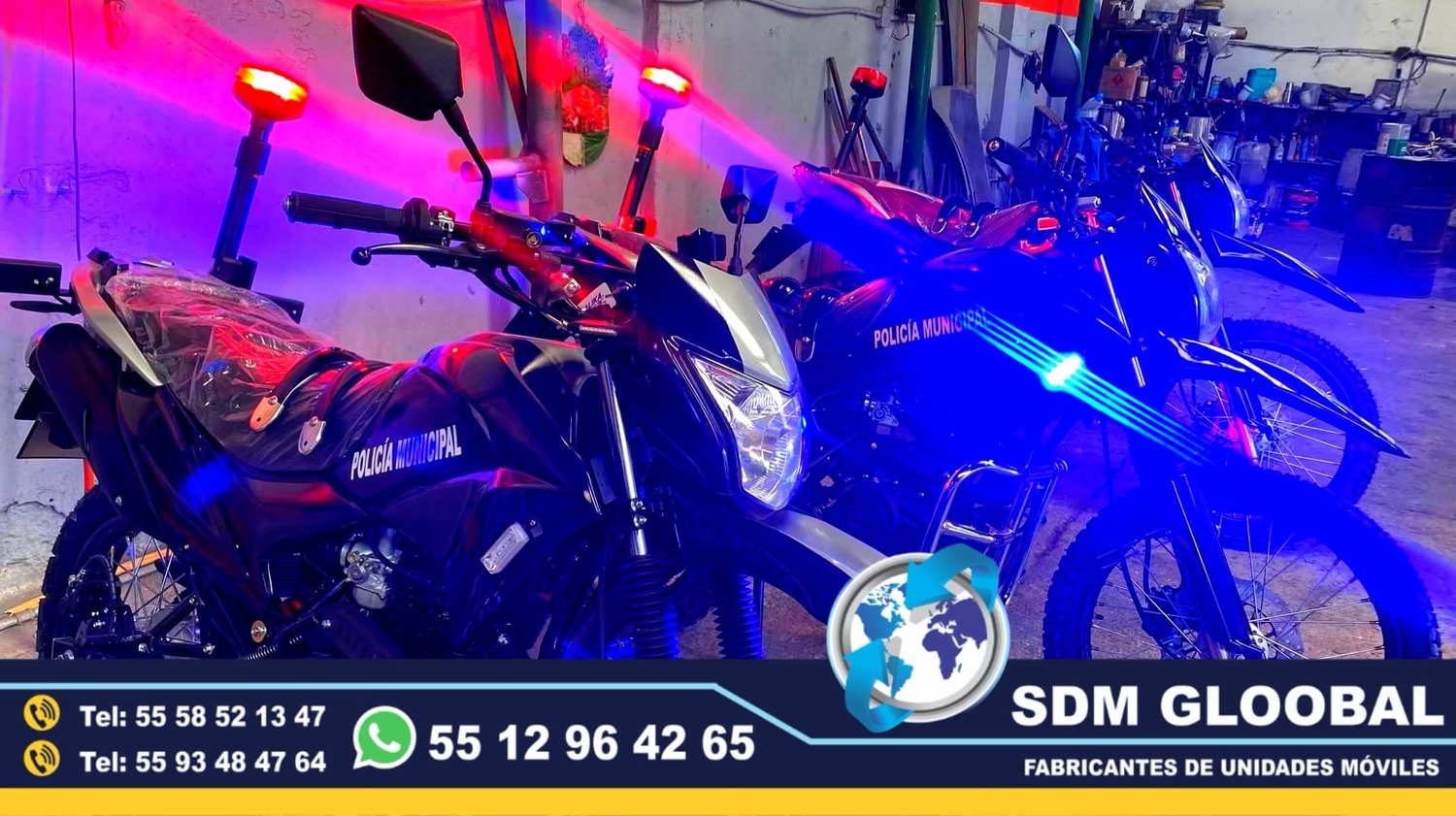Equipo Venta Fabricacion Conversion y Equipamiento de MotoPatrullas cuatrimotos bicicletas<br>
