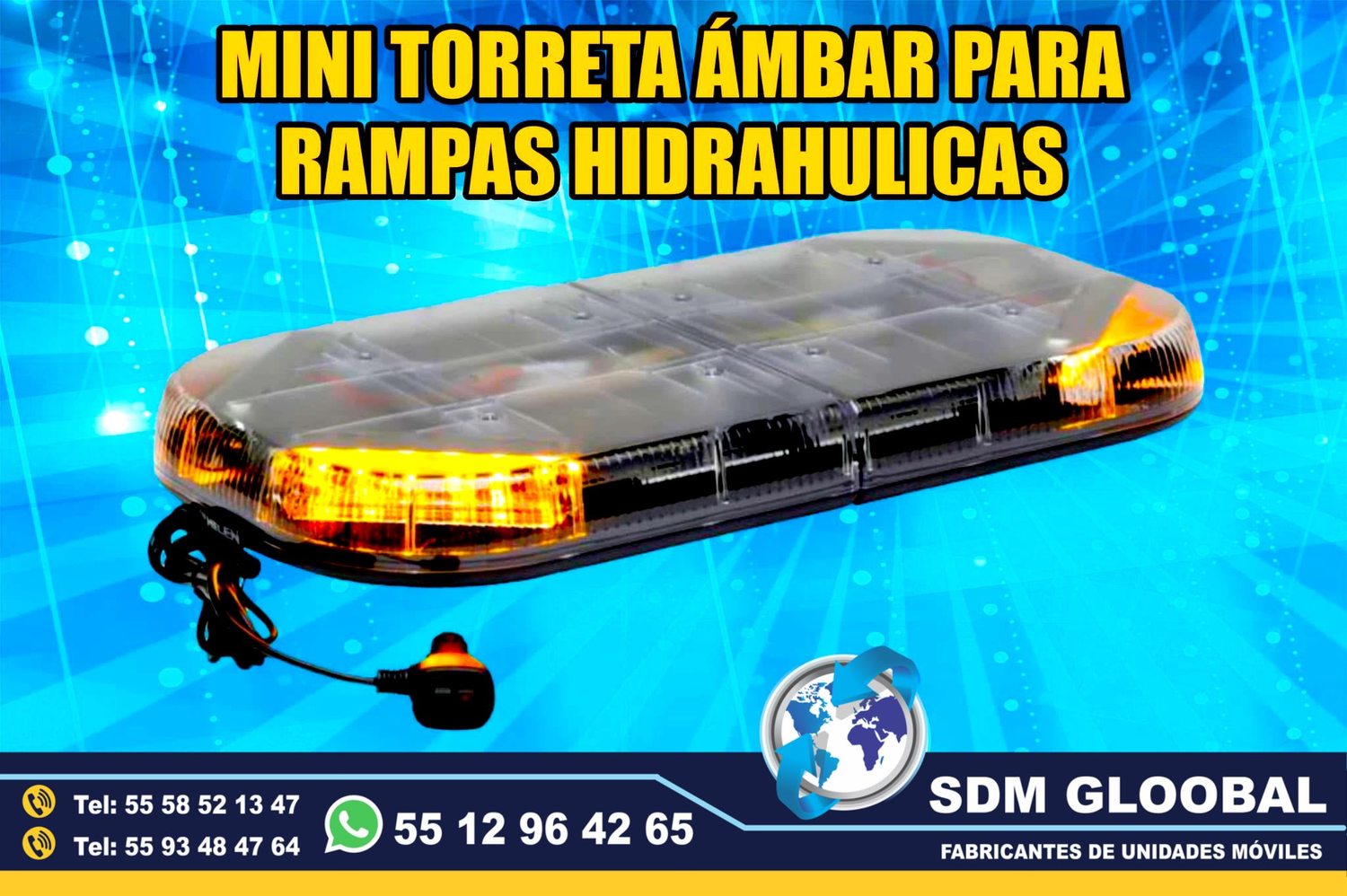 Venta de Mini torreta ambar para Rampas Hidraulicas de carga  <br>