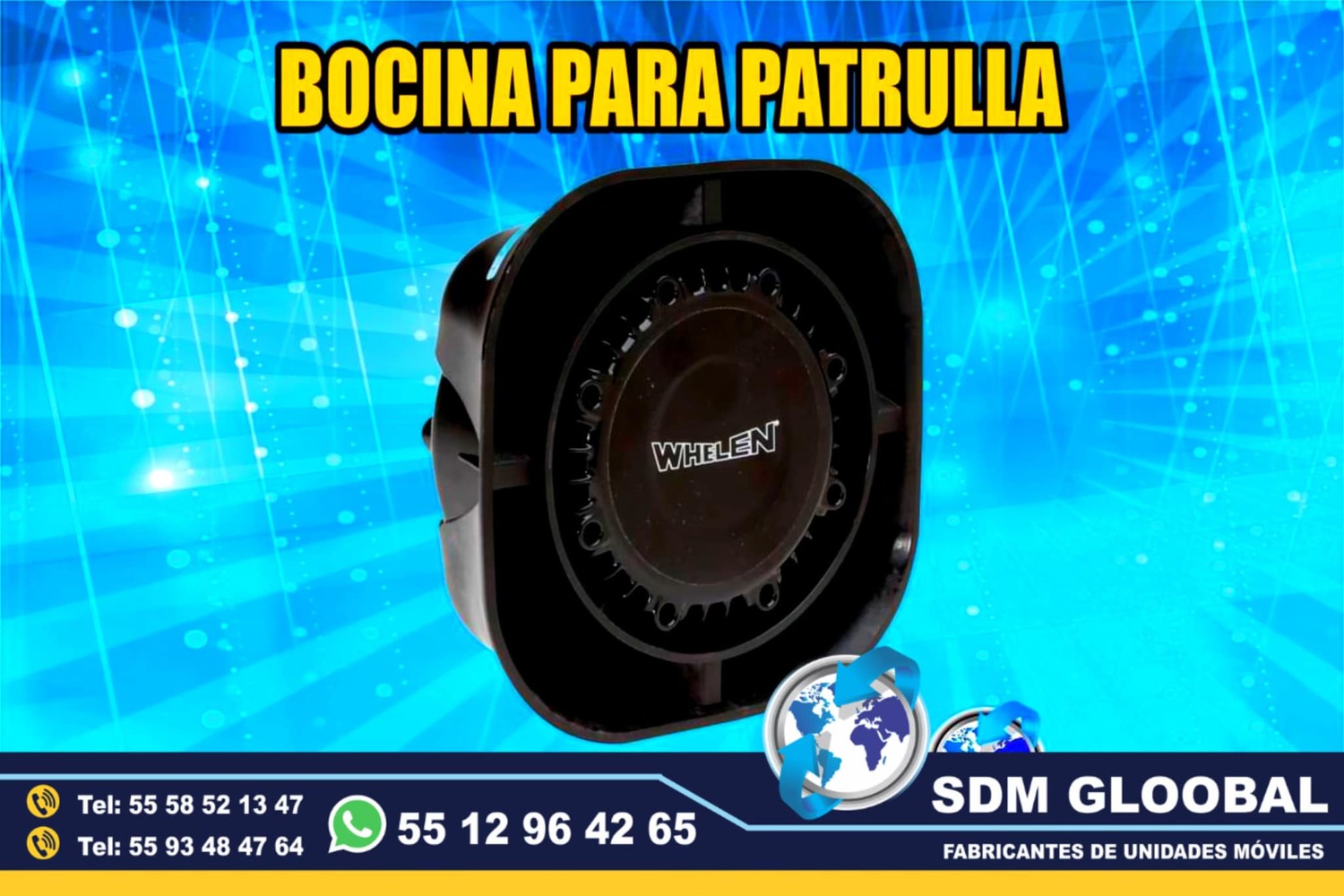 Venta de Bocina para moto patrullas pick up sedan escolta, ministerial, ficalia, auxiliares<br>