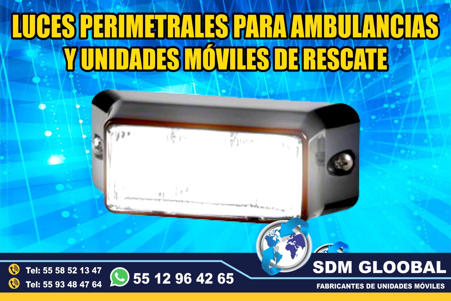 Venta e Instalacion de Luces Perimetrales Auxiliares Emergemcia para Ambulancias de Traslado<br>
