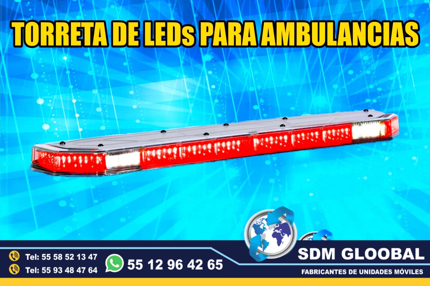 Venta de Torreta de Leds para patrullas color rojo whelen<br>