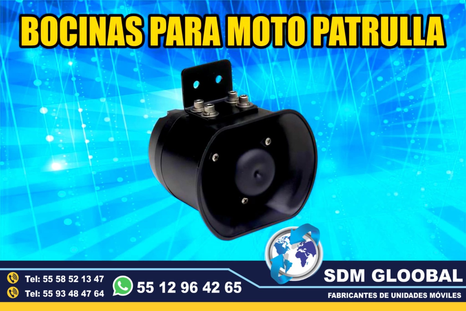 Venta de Bocina para moto patrullas pick up sedan escolta, ministerial, ficalia, auxiliares<br>