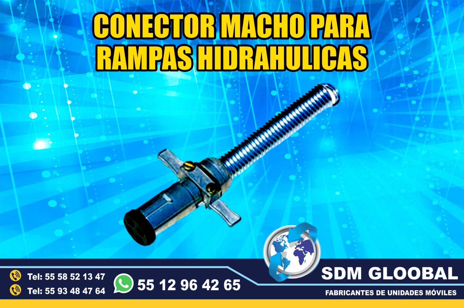 Venta de Conector macho para Rampas Hidraulicas de carga  <br>